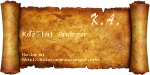 Kálai Andrea névjegykártya