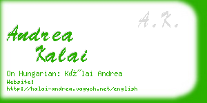 andrea kalai business card